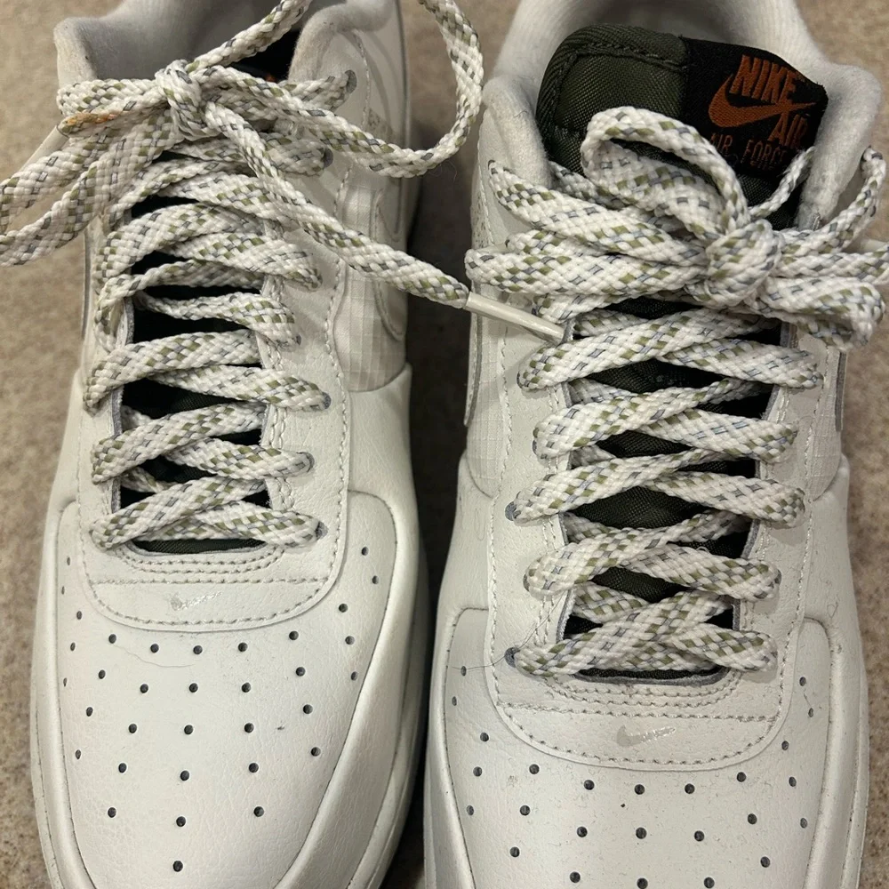 Nike Air Force 1 White and Grey Sneakers - Picture 6 of 6